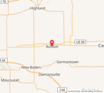 Map of Aviston, Illinois