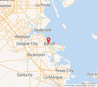 Map of Bacliff, Texas