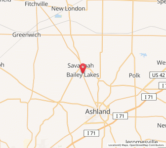 Map of Bailey Lakes, Ohio