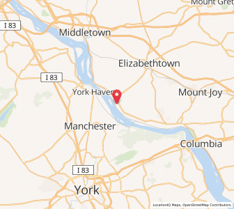 Map of Bainbridge, Pennsylvania