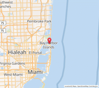 Map of Bal Harbour, Florida