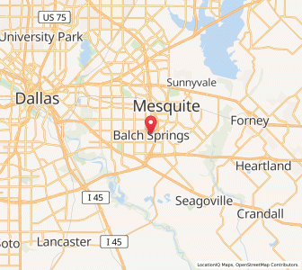 Map of Balch Springs, Texas