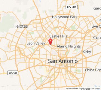 Map of Balcones Heights, Texas