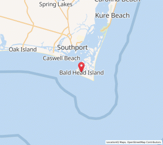 Map of Bald Head Island, North Carolina