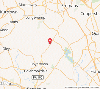 Map of Bally, Pennsylvania