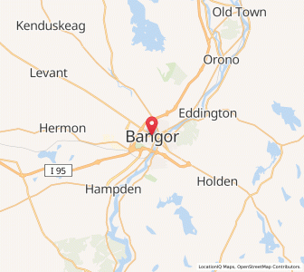 Map of Bangor, Maine