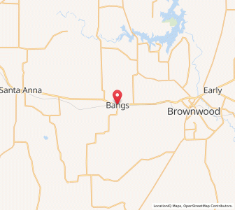 Map of Bangs, Texas