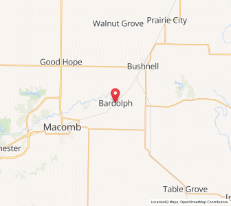 Map of Bardolph, Illinois