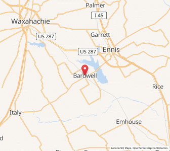 Map of Bardwell, Texas