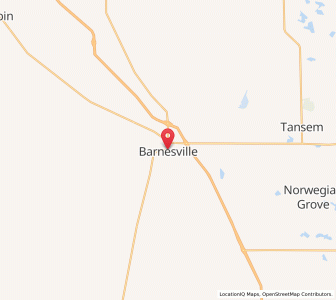 Map of Barnesville, Minnesota