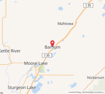 Map of Barnum, Minnesota