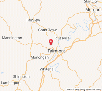 Map of Barrackville, West Virginia
