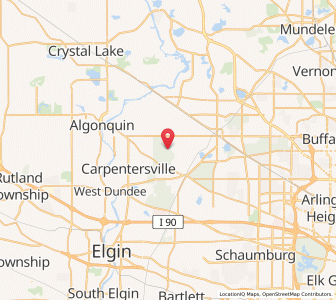 Map of Barrington Hills, Illinois
