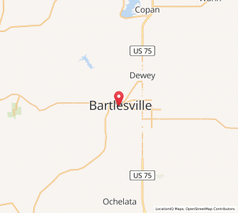 Map of Bartlesville, Oklahoma