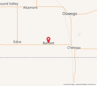 Map of Bartlett, Kansas