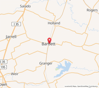 Map of Bartlett, Texas