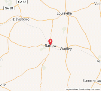 Map of Bartow, Georgia