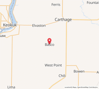 Map of Basco, Illinois