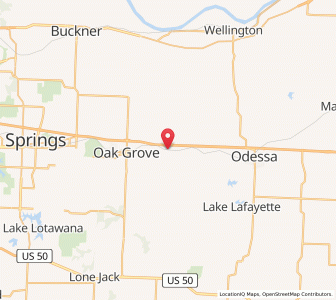Map of Bates City, Missouri