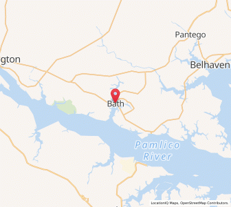 Map of Bath, North Carolina