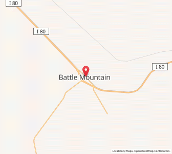 Map of Battle Mountain, Nevada