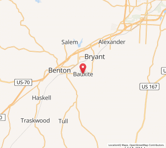 Map of Bauxite, Arkansas