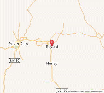 Map of Bayard, New Mexico