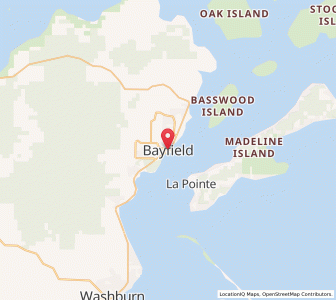 Map of Bayfield, Wisconsin