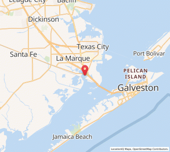 Map of Bayou Vista, Texas