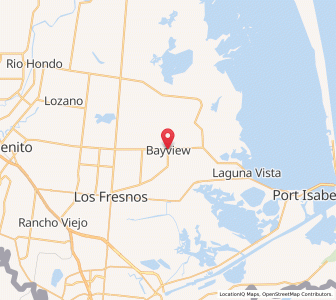 Map of Bayview, Texas