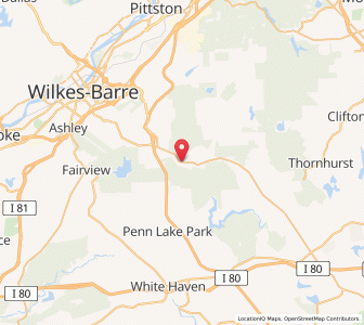 Map of Bear Creek Village, Pennsylvania