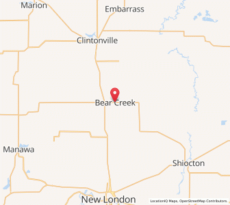 Map of Bear Creek, Wisconsin