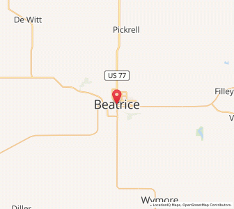 Map of Beatrice, Nebraska