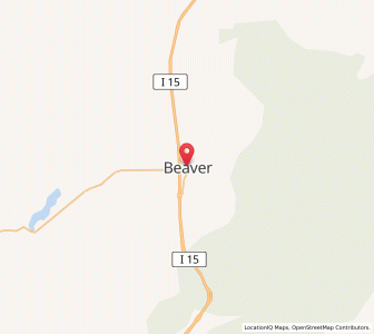 Map of Beaver, Utah