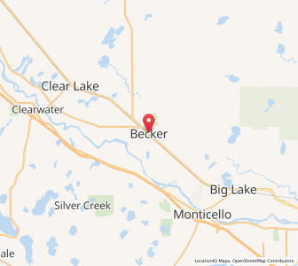 Map of Becker, Minnesota