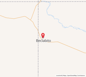Map of Beclabito, New Mexico