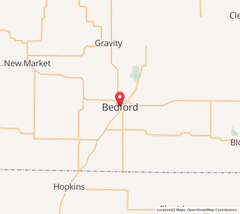 Map of Bedford, Iowa