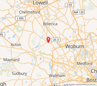 Map of Bedford, Massachusetts