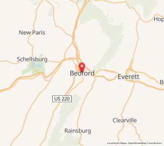 Map of Bedford, Pennsylvania