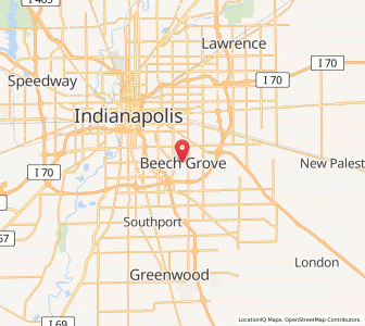 Map of Beech Grove, Indiana