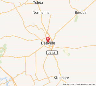Map of Beeville, Texas