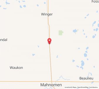 Map of Bejou, Minnesota