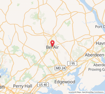Map of Bel Air, Maryland