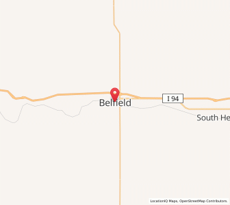 Map of Belfield, North Dakota