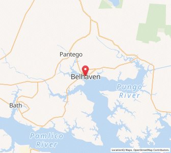 Map of Belhaven, North Carolina