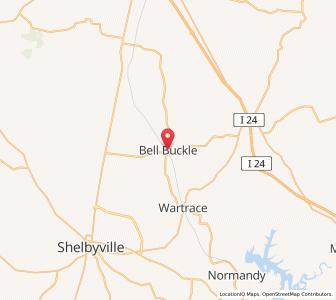 Map of Bell Buckle, Tennessee