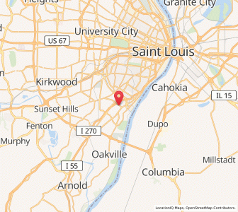 Map of Bella Villa, Missouri