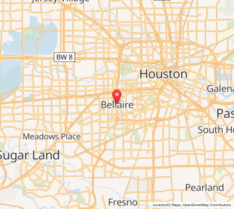 Map of Bellaire, Texas