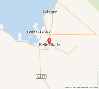 Map of Belle Glade, Florida