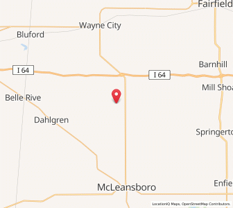 Map of Belle Prairie City, Illinois